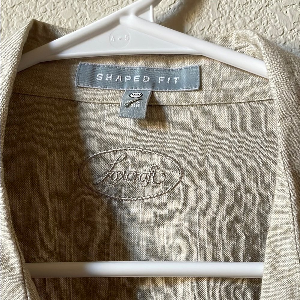Beige Button-Up Blouse - Picture 2 of 7
